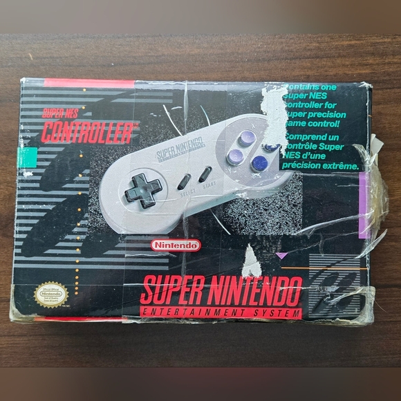 Super Nintendo Snes Controller In Original Box - Picture 6 of 8